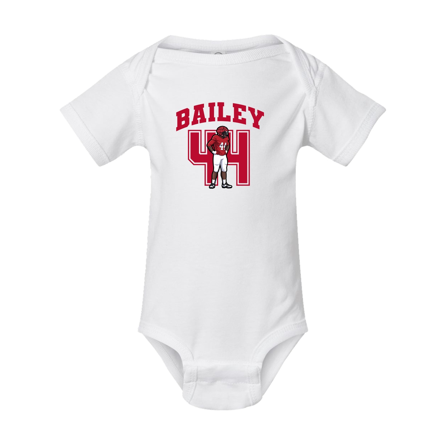 Baby Onesie — Number in White
