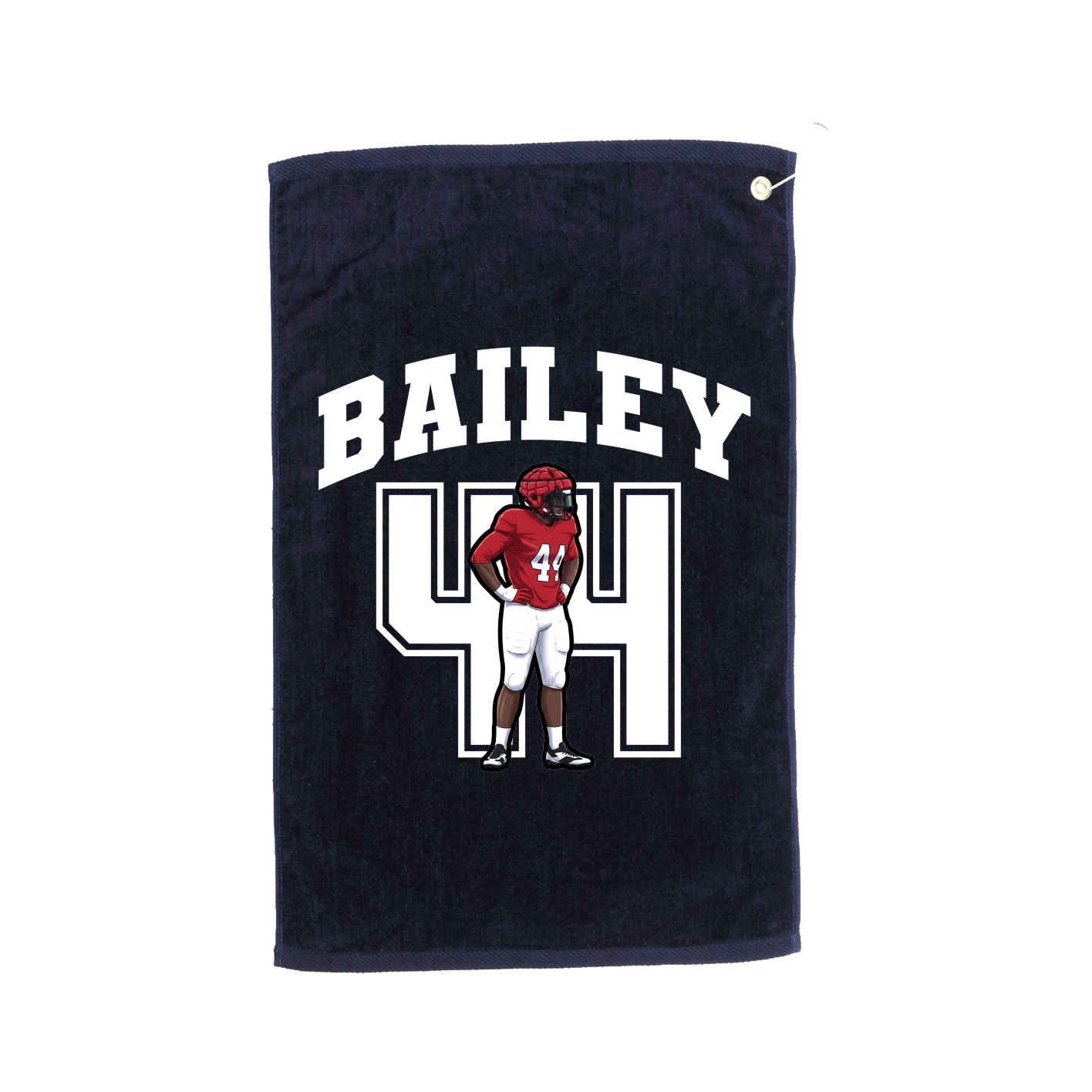 Golf Towel — Number in Navy