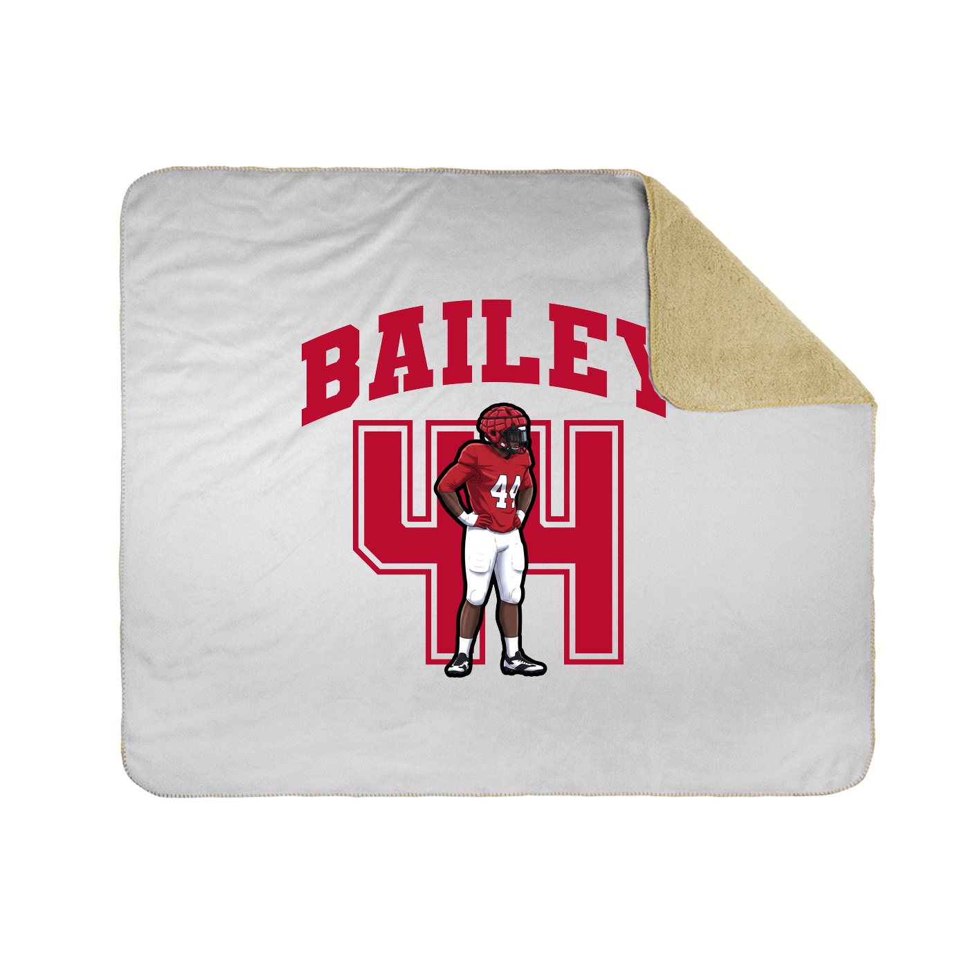 Throw Blanket — Number in White