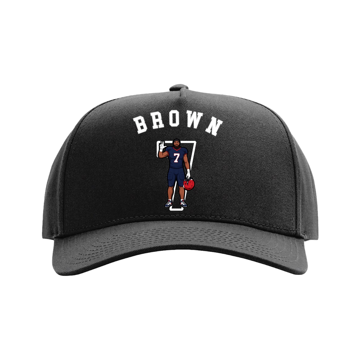Full Fabric Five-Panel Champ Cap — Shirsey Arch in Black