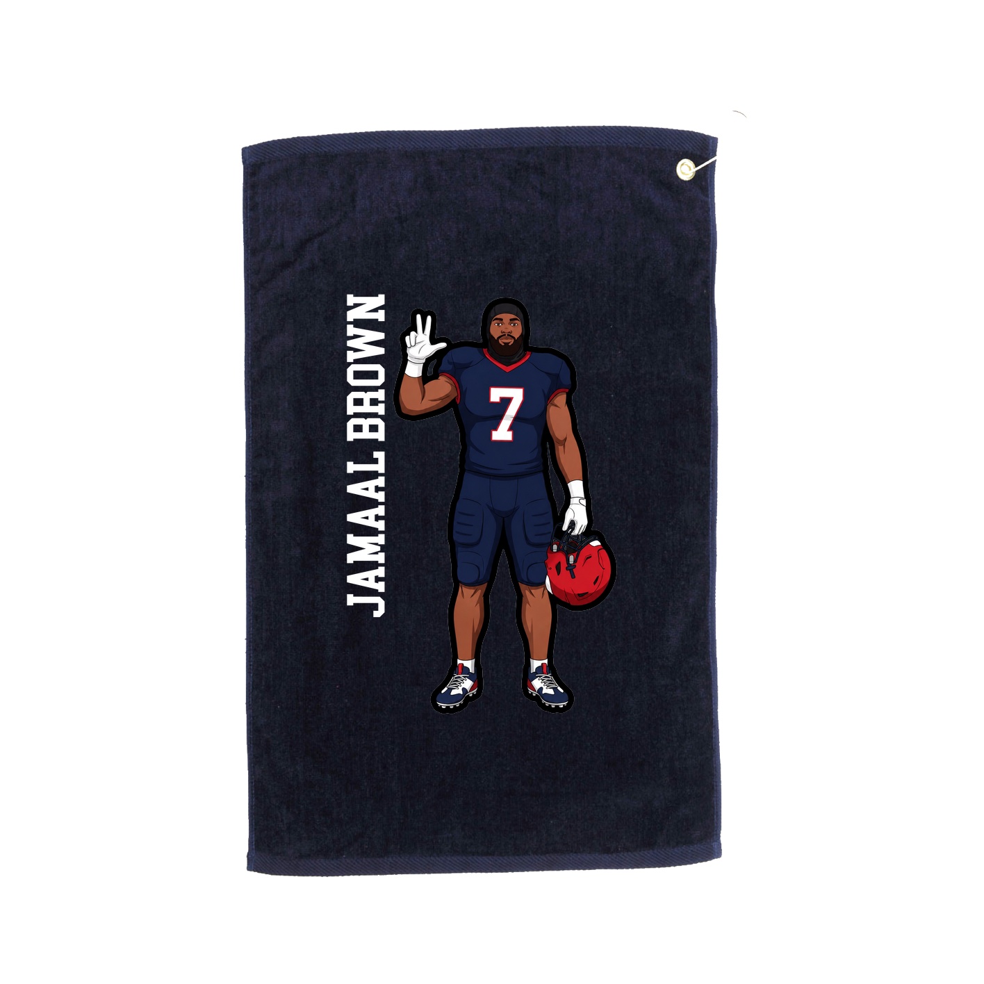 Golf Towel — Name Vertical in Navy