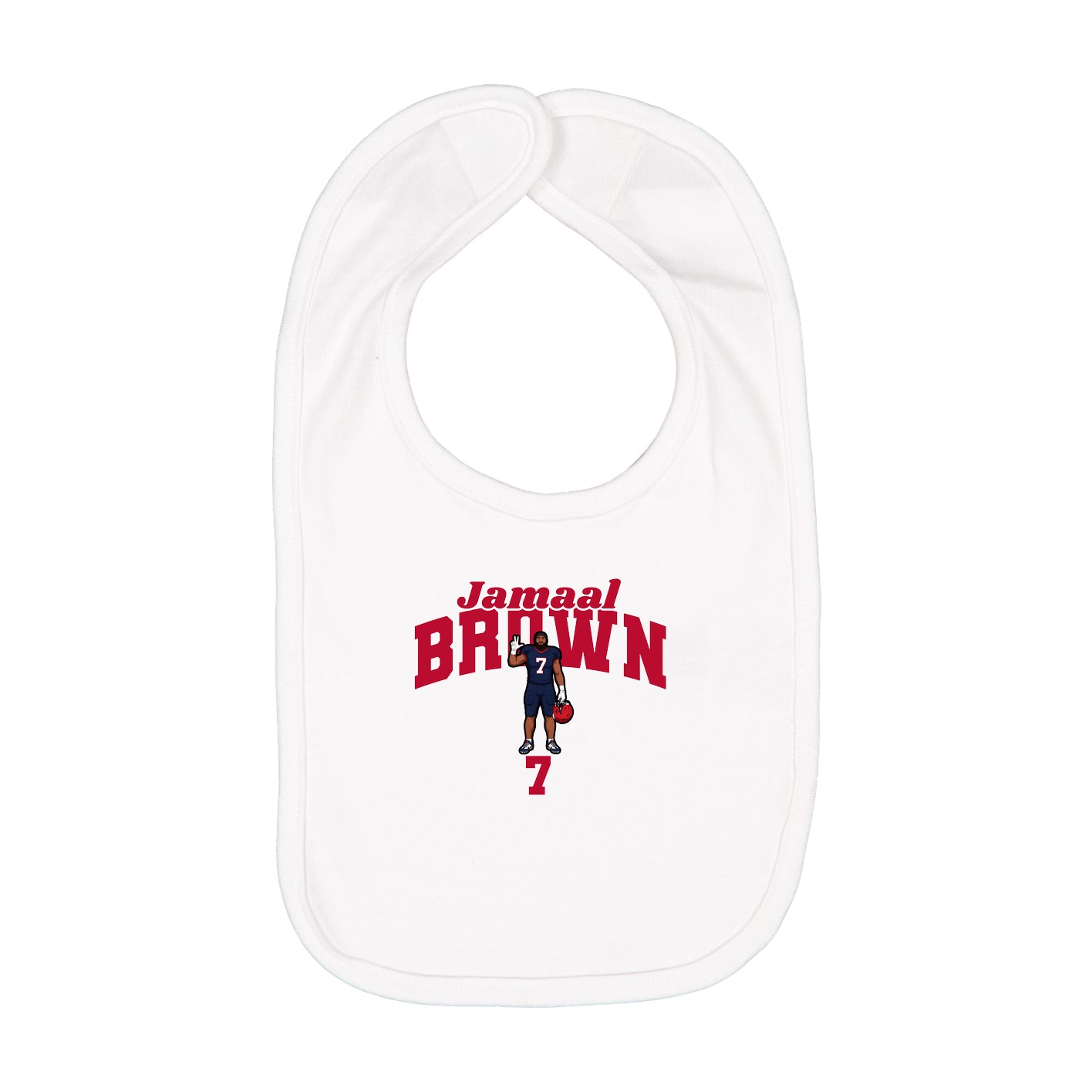 Infant Bib — Signature Arch in White