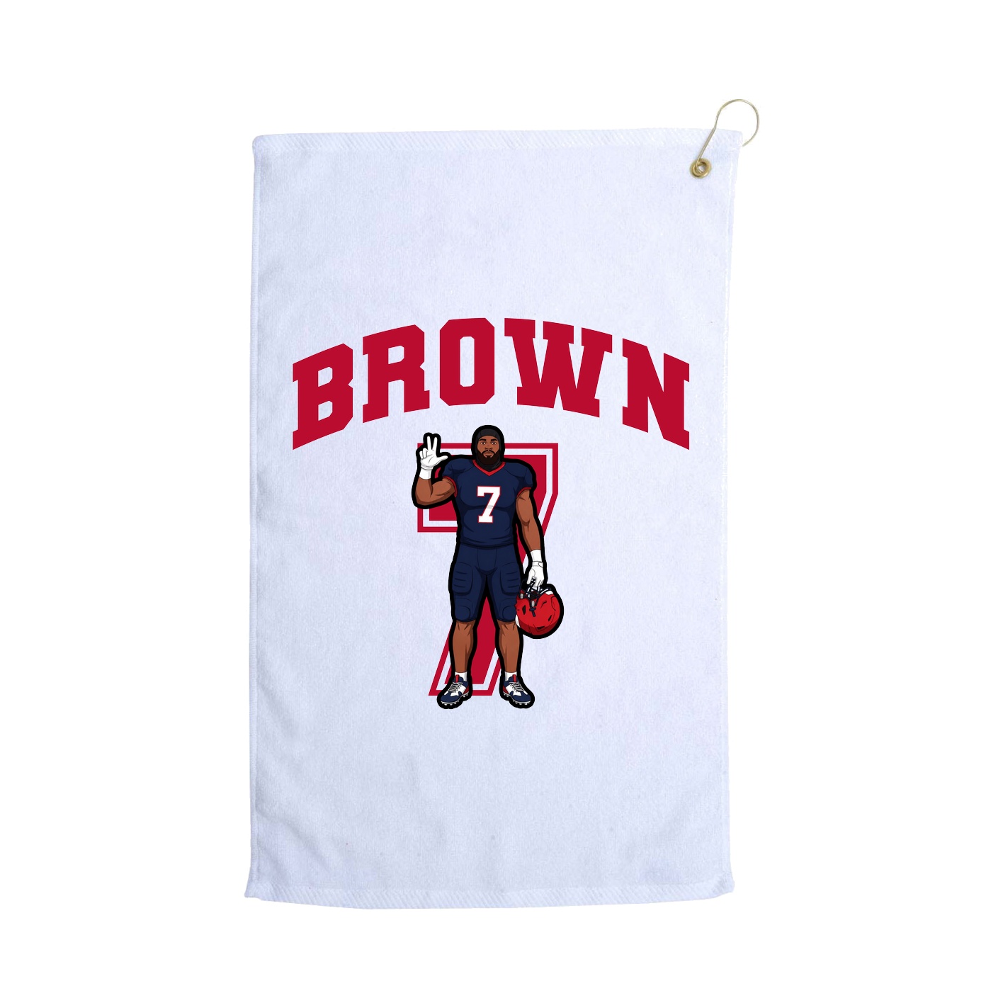 Golf Towel — Number in White