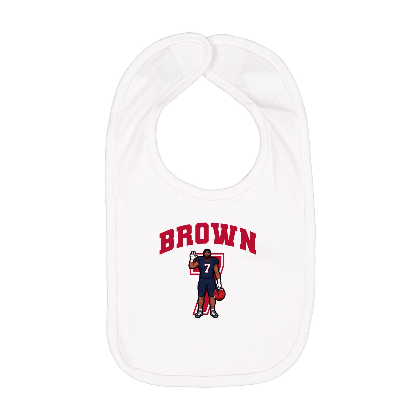 Infant Bib — Number in White
