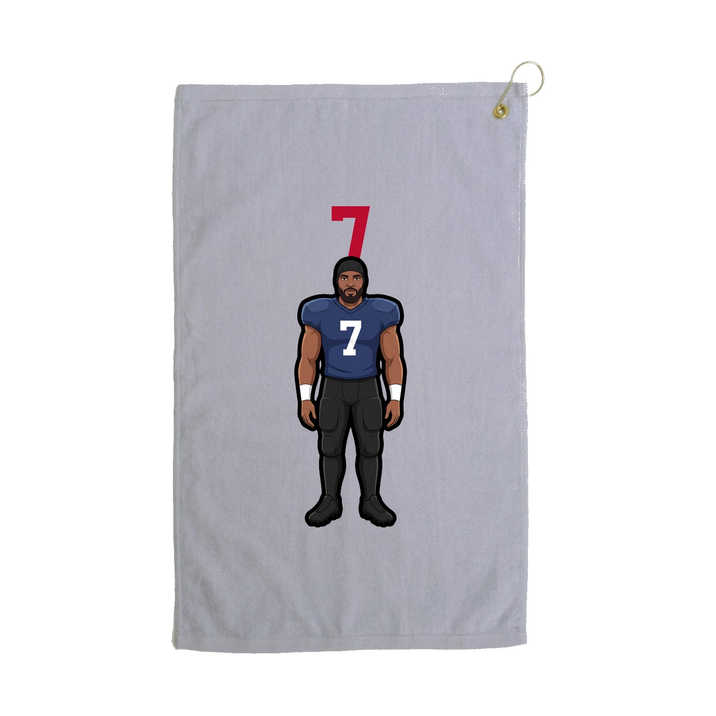 Golf Towel — Number Top in Grey