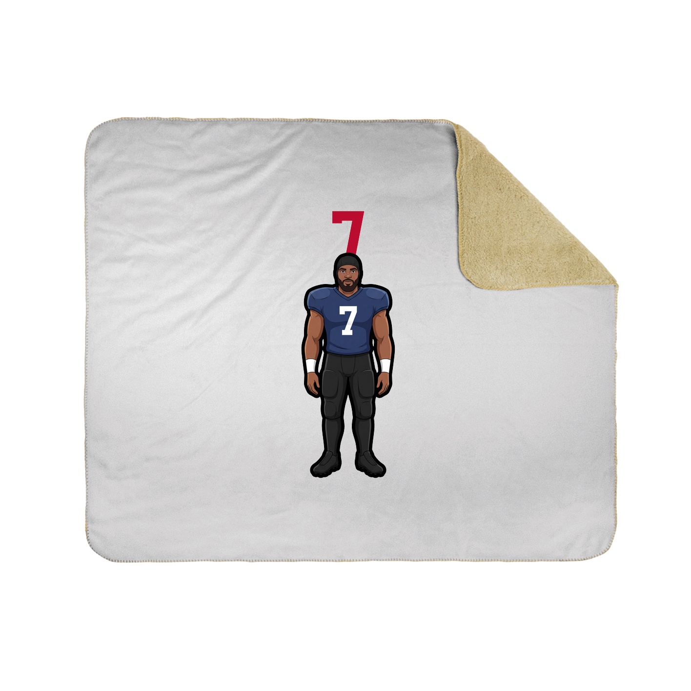 Throw Blanket — Number Top in White