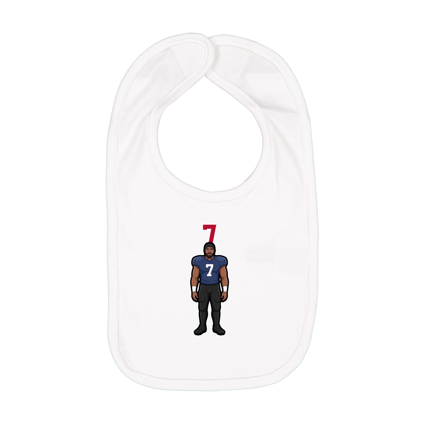 Infant Bib — Number Top in White