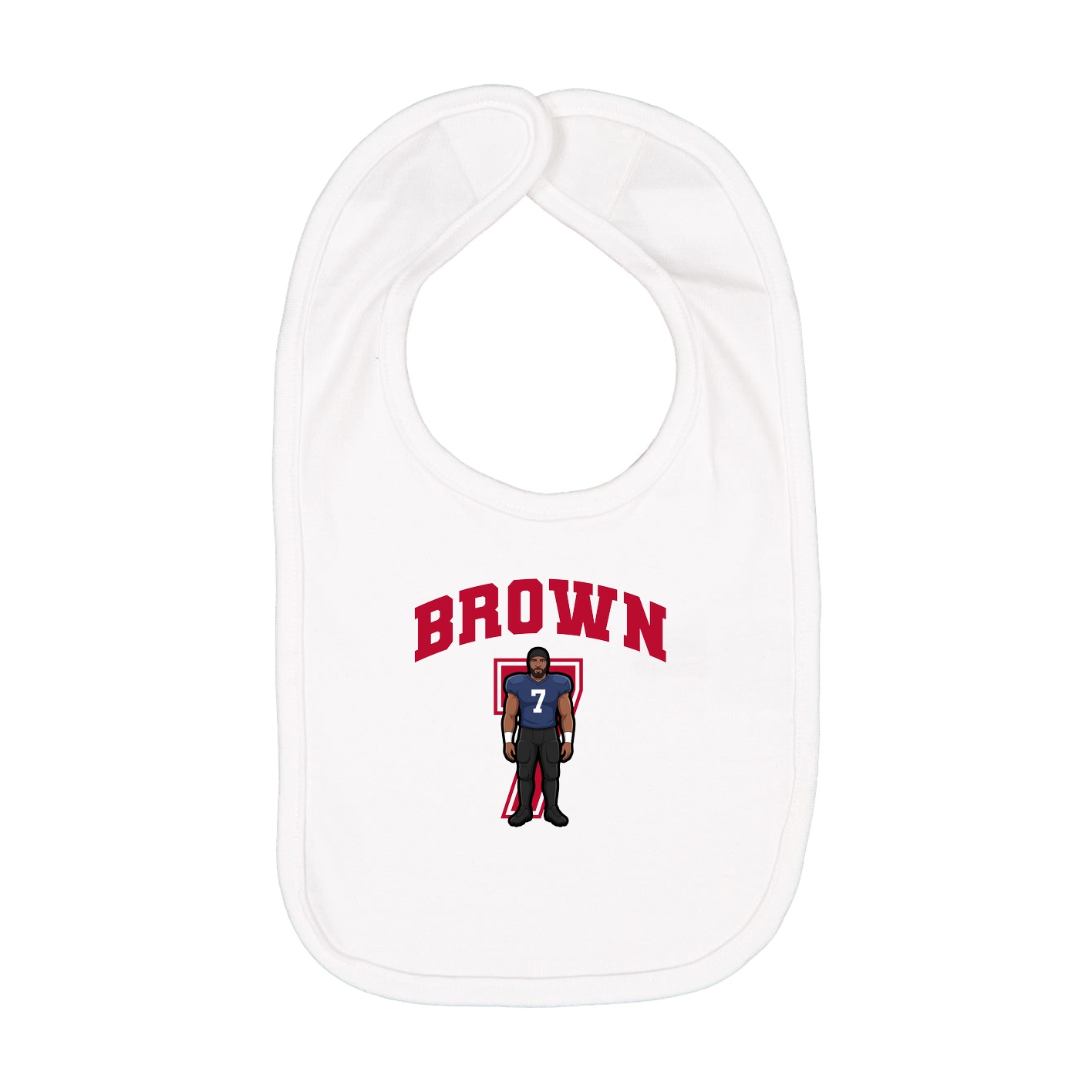 Infant Bib — Number in White