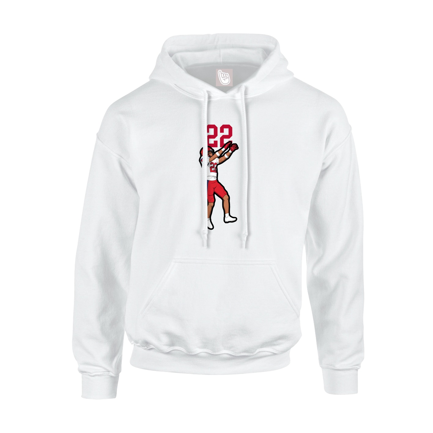 Youth Hoodie — Number Top in White