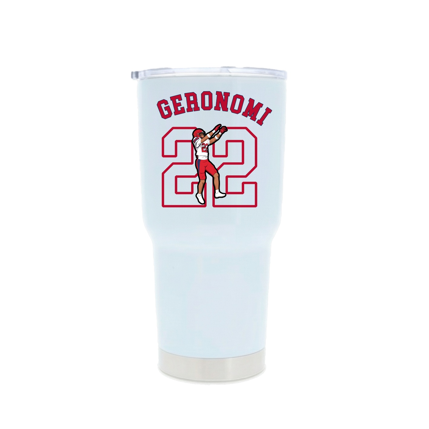 30oz Stainless Steel Tumbler — Shirsey Arch in White