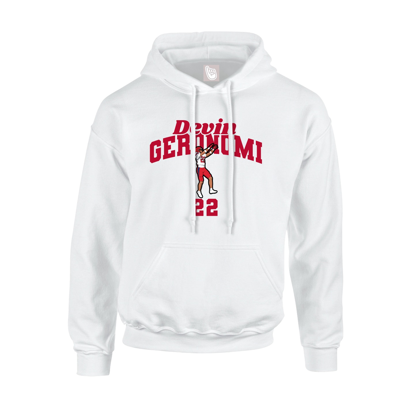 Hoodie — Signature Arch in White