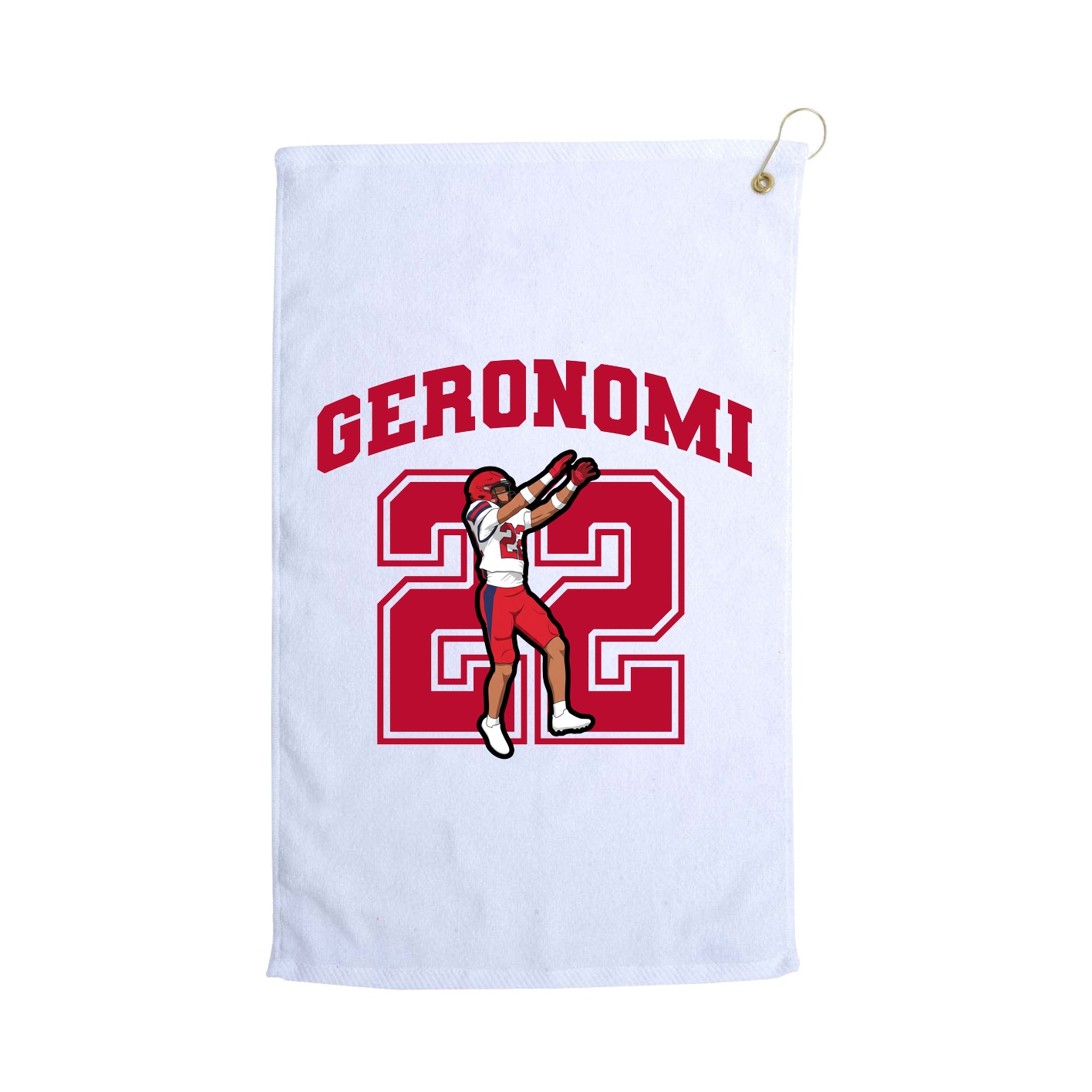 Golf Towel — Number in White