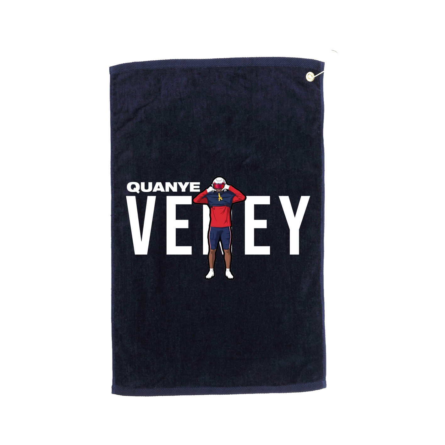 Golf Towel — Player Name in Navy
