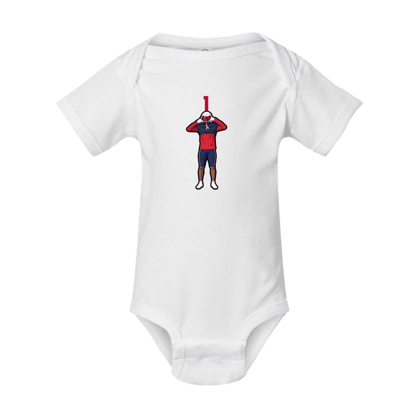 Baby Onesie — Number Top in White