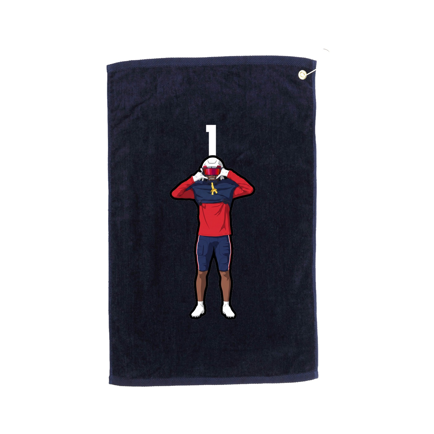 Golf Towel — Number Top in Navy