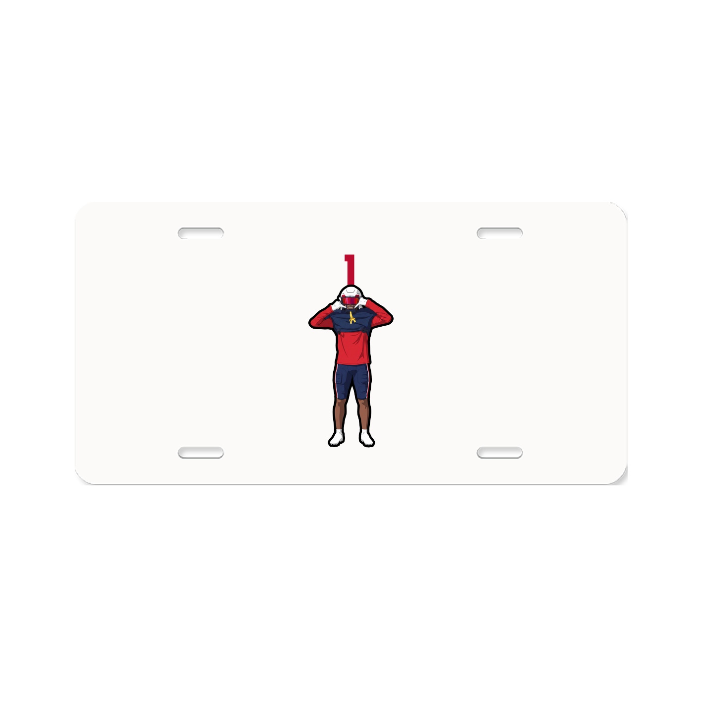 License Plate — Number Top in Classic