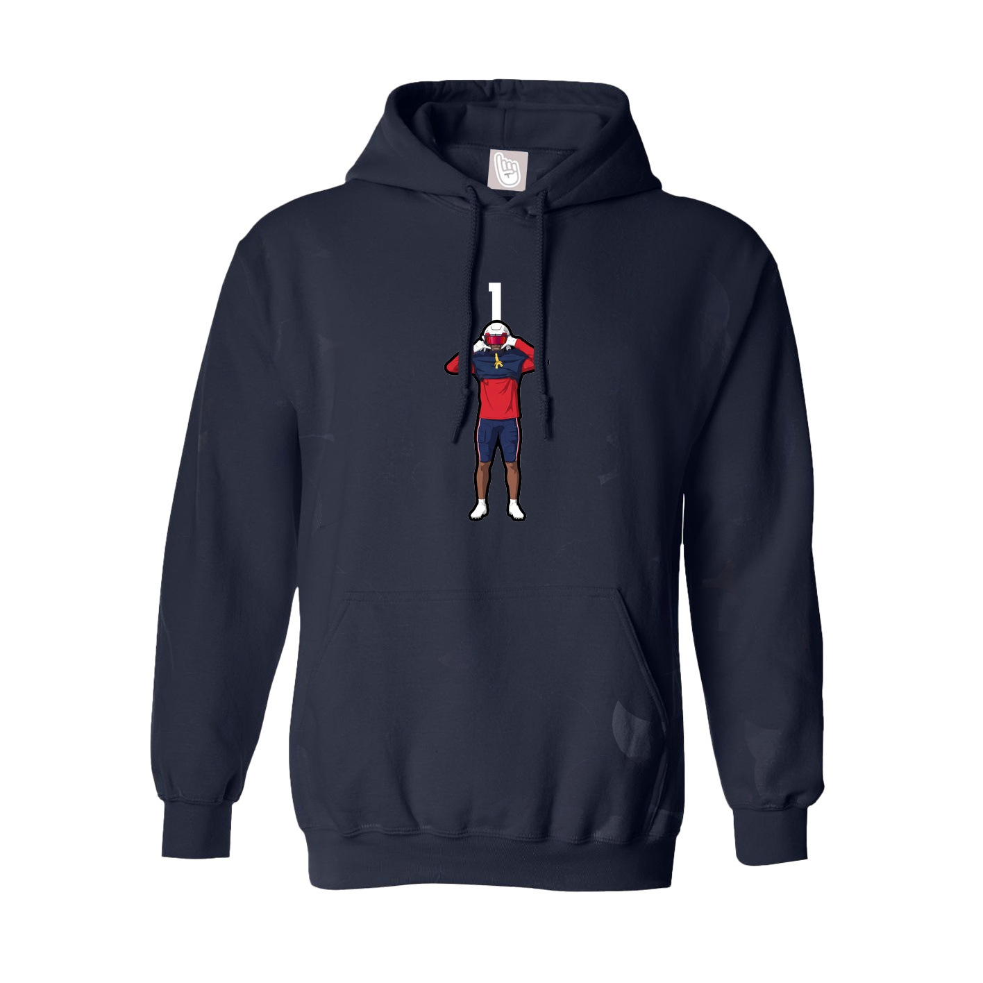 Hoodie — Number Top in Navy