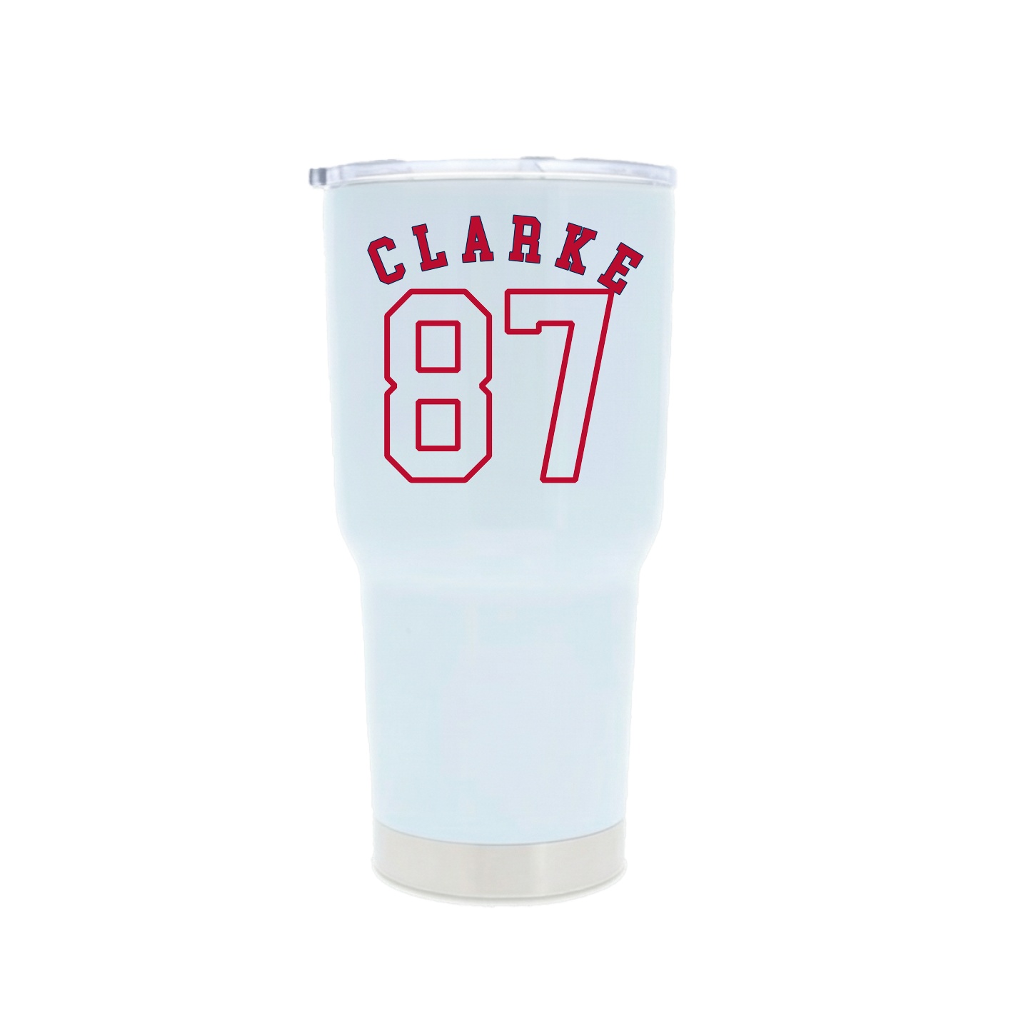 30oz Stainless Steel Tumbler — Shirsey Arch in White