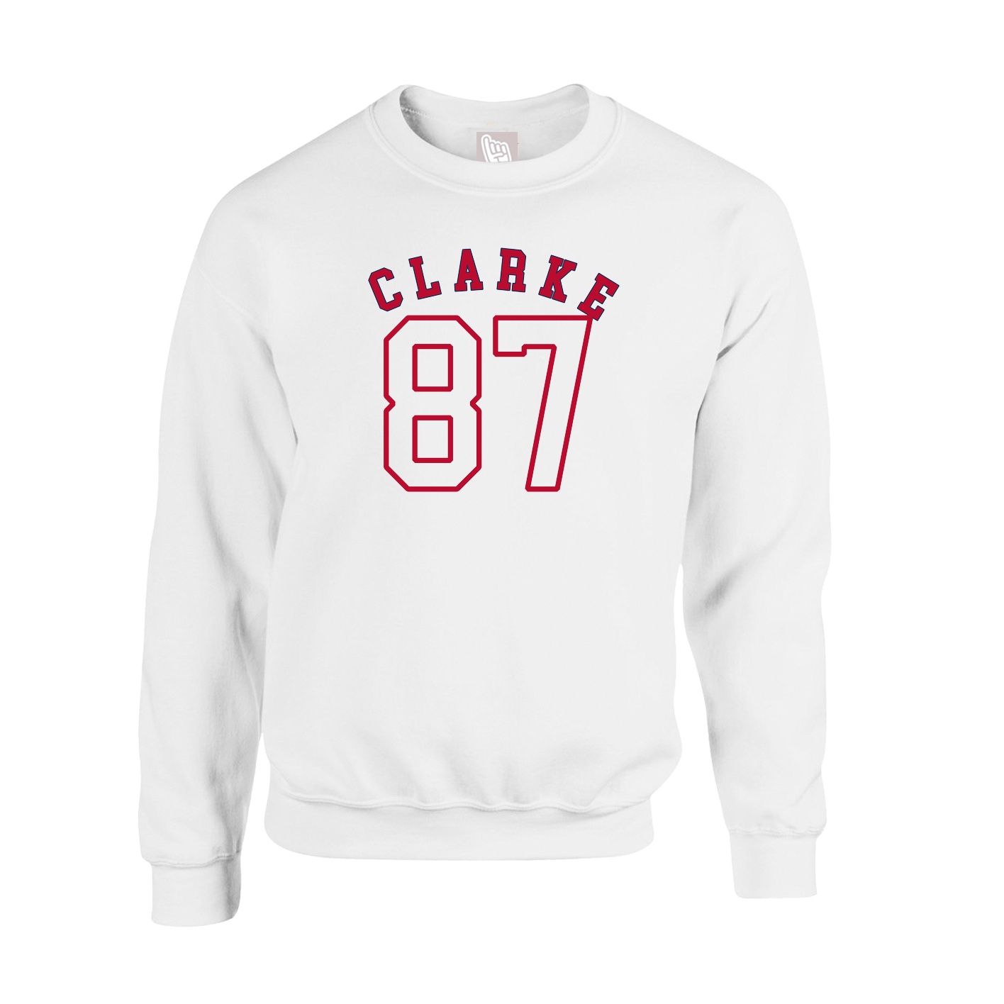 Fleece Crew — Shirsey Arch in White