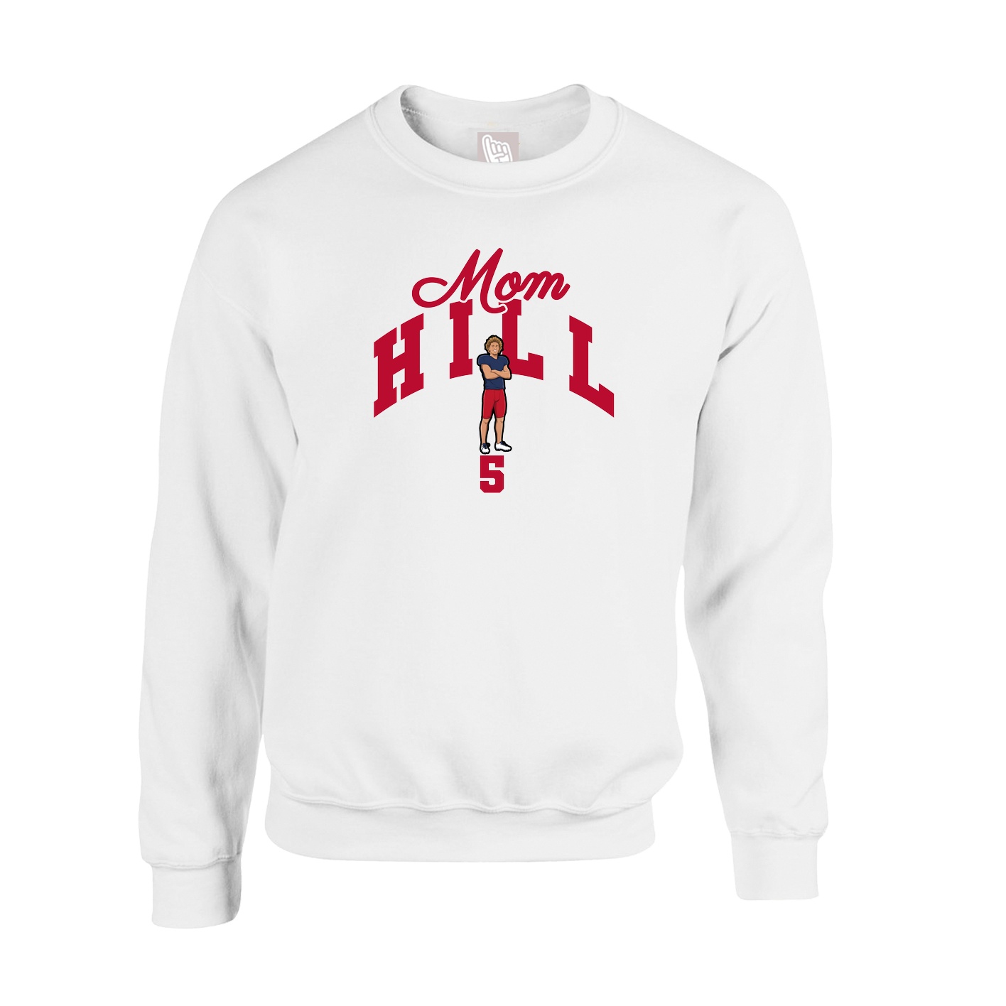 Fleece Crew — Mothers Day Arch in White