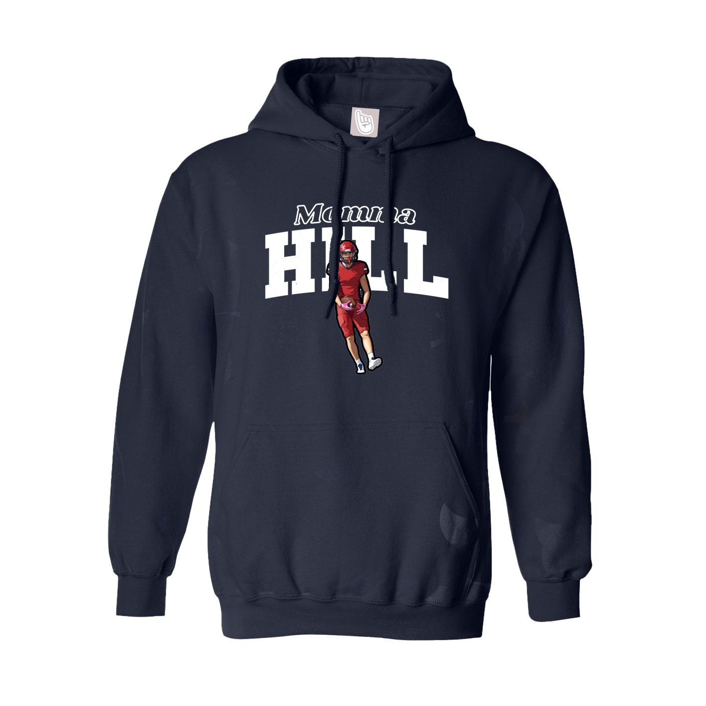 Youth Hoodie — Mothers Day Block in Navy