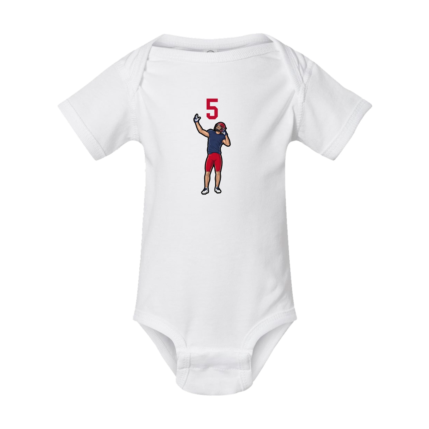 Baby Onesie — Number Top in White