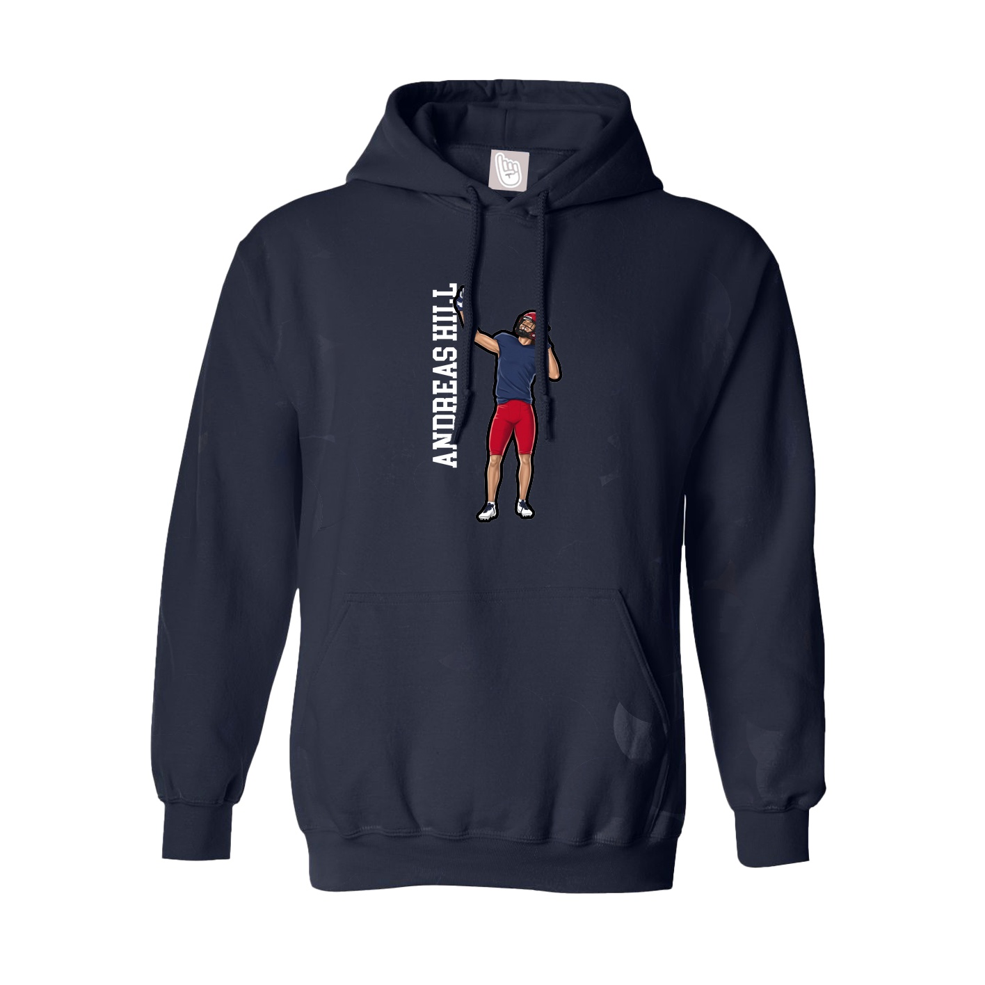 Youth Hoodie — Name Vertical in Navy
