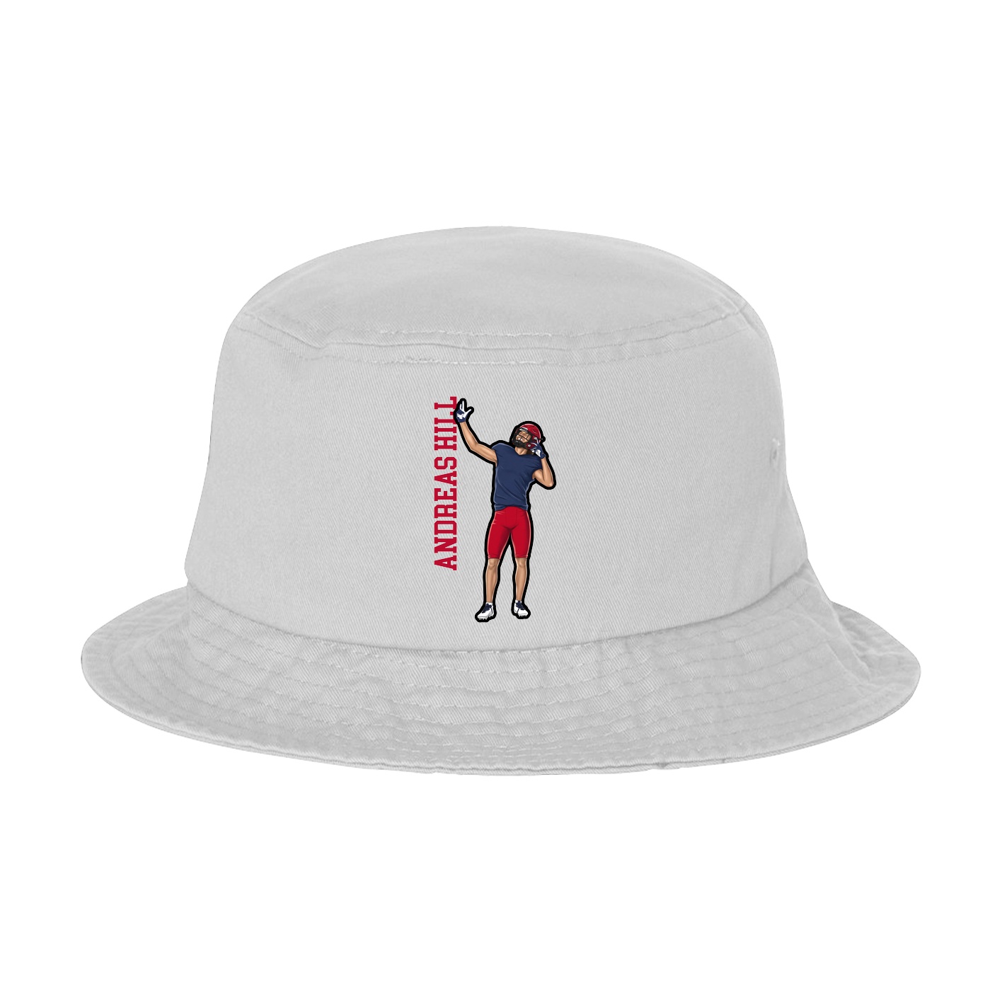 Bucket Cap — Name Vertical in White