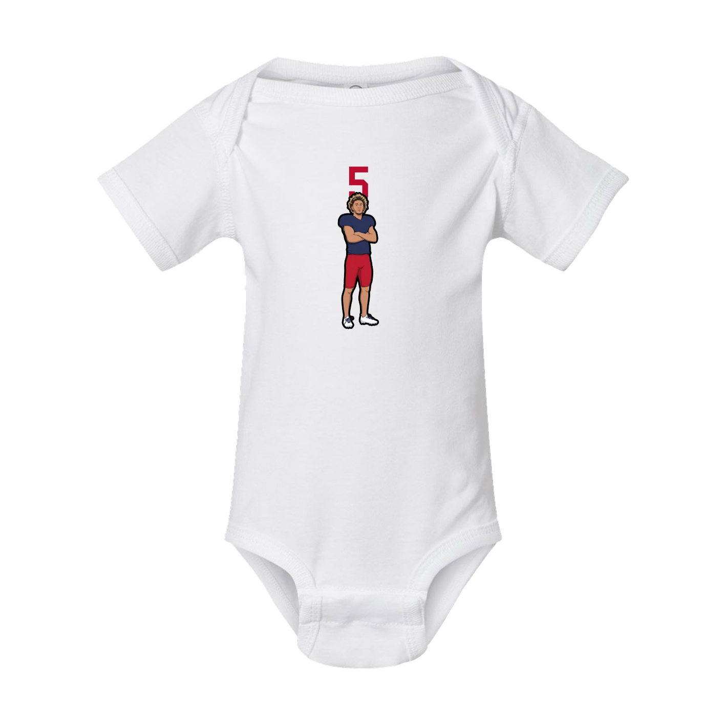 Baby Onesie — Number Top in White