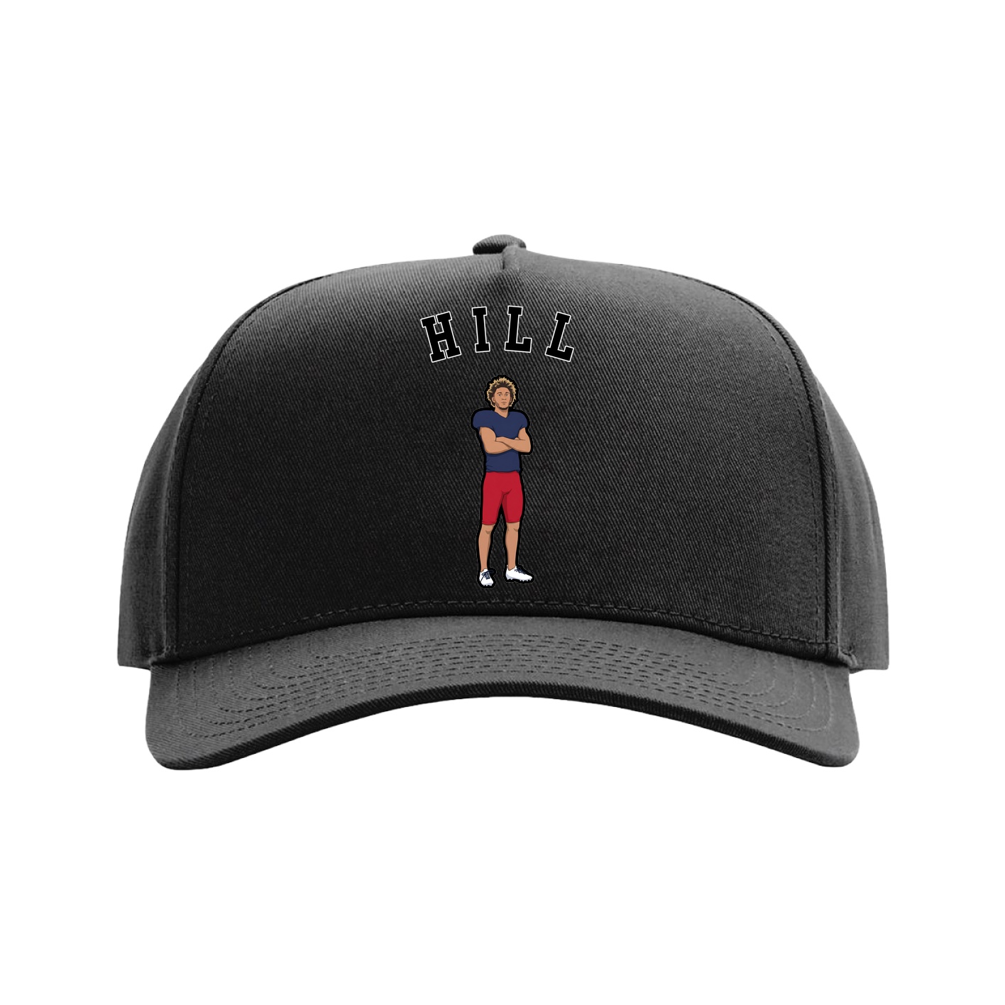 Full Fabric Five-Panel Champ Cap — Shirsey Arch in Black