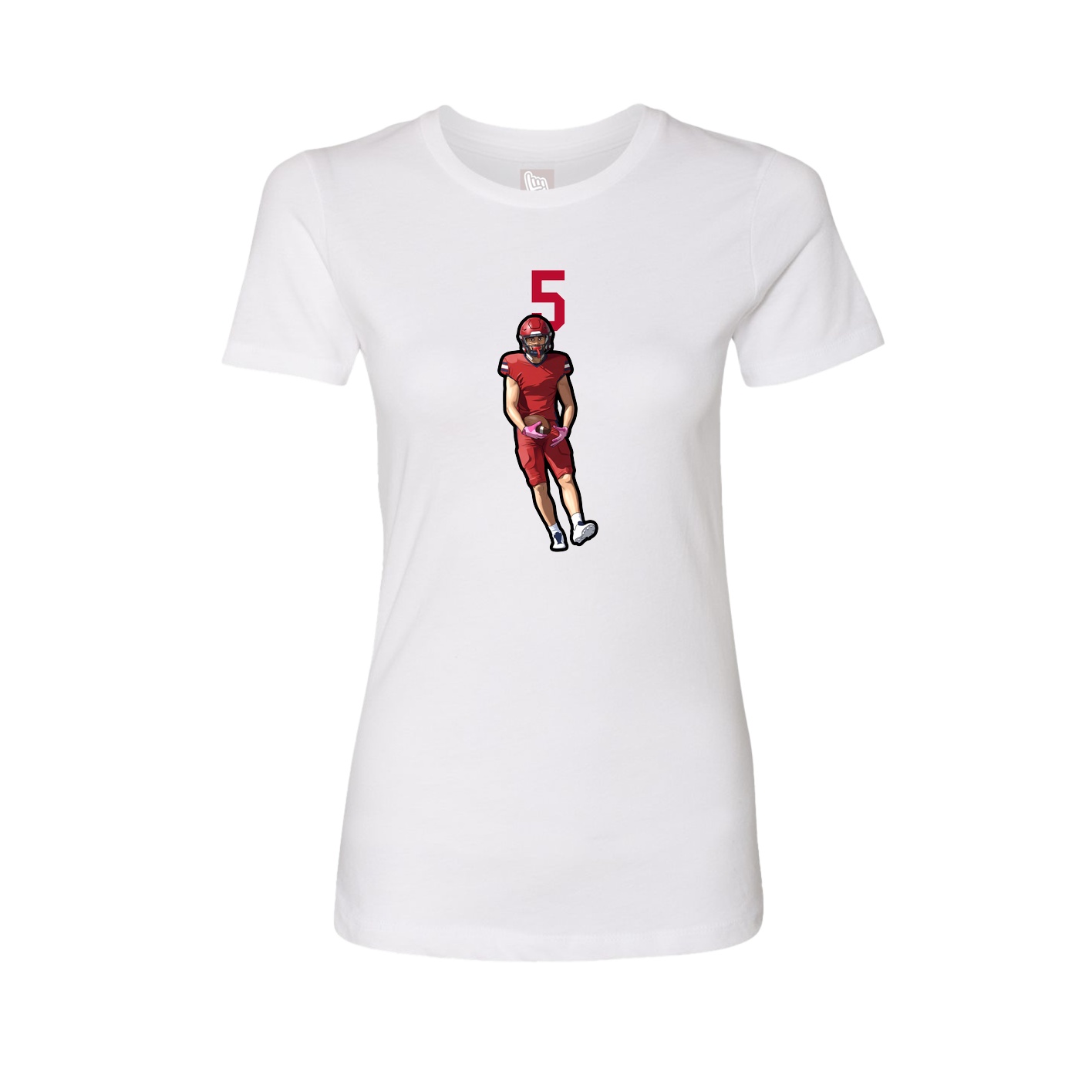 Fitted Women's Tee — Number Top in White