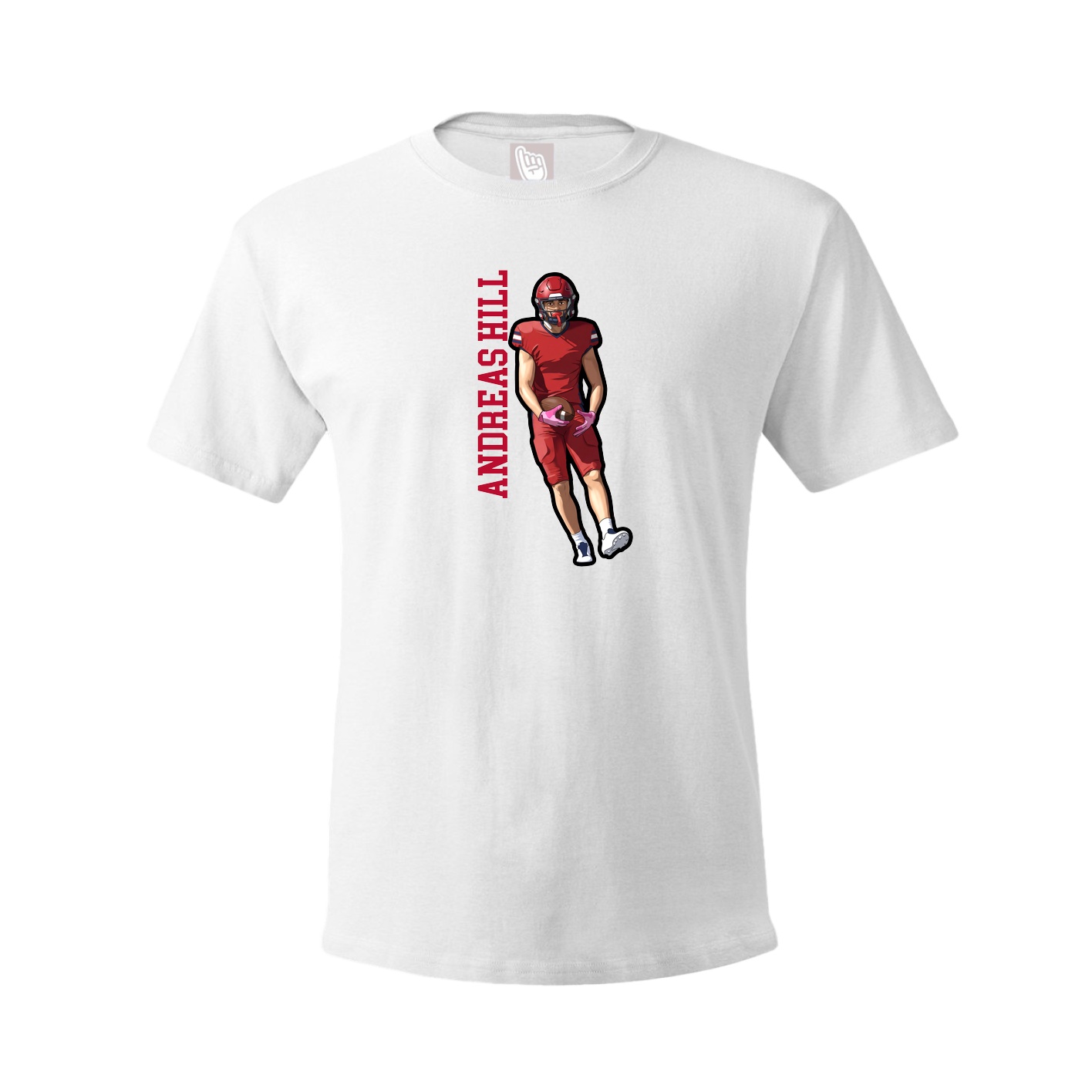 Tee — Name Vertical in White