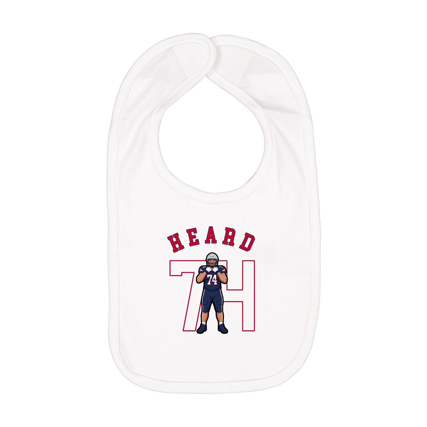 Infant Bib — Shirsey Arch in White
