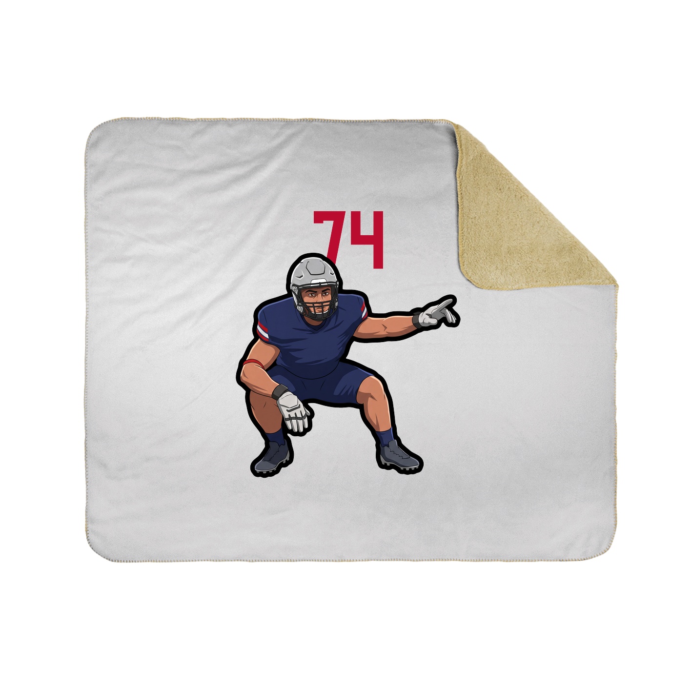 Throw Blanket — Number Top in White