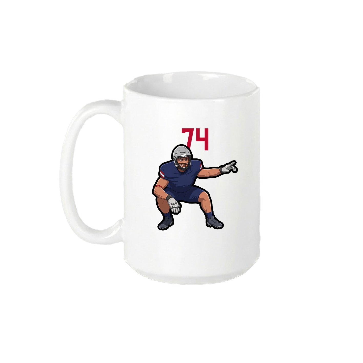 15oz Coffee Mug — Number Top in White