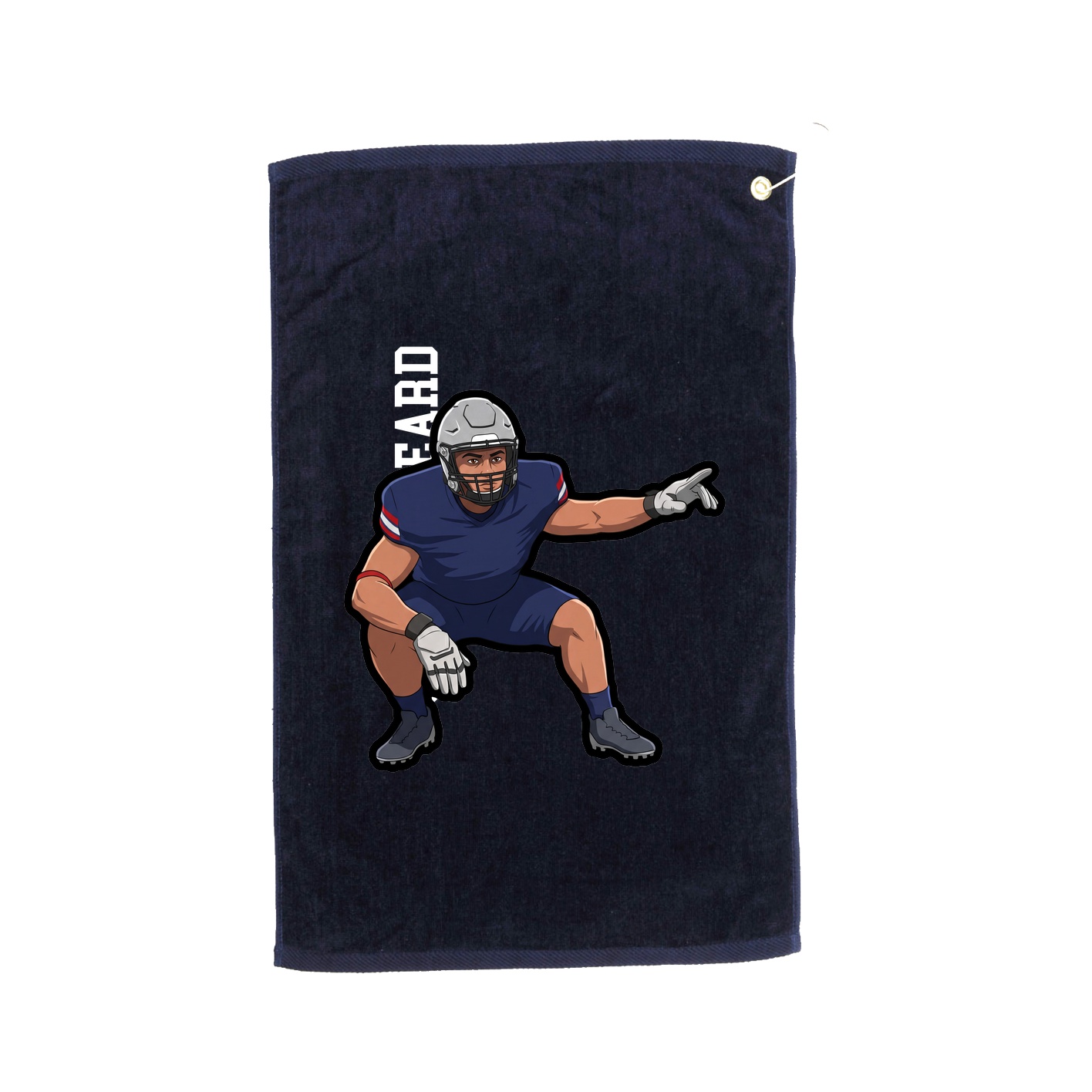 Golf Towel — Name Vertical in Navy