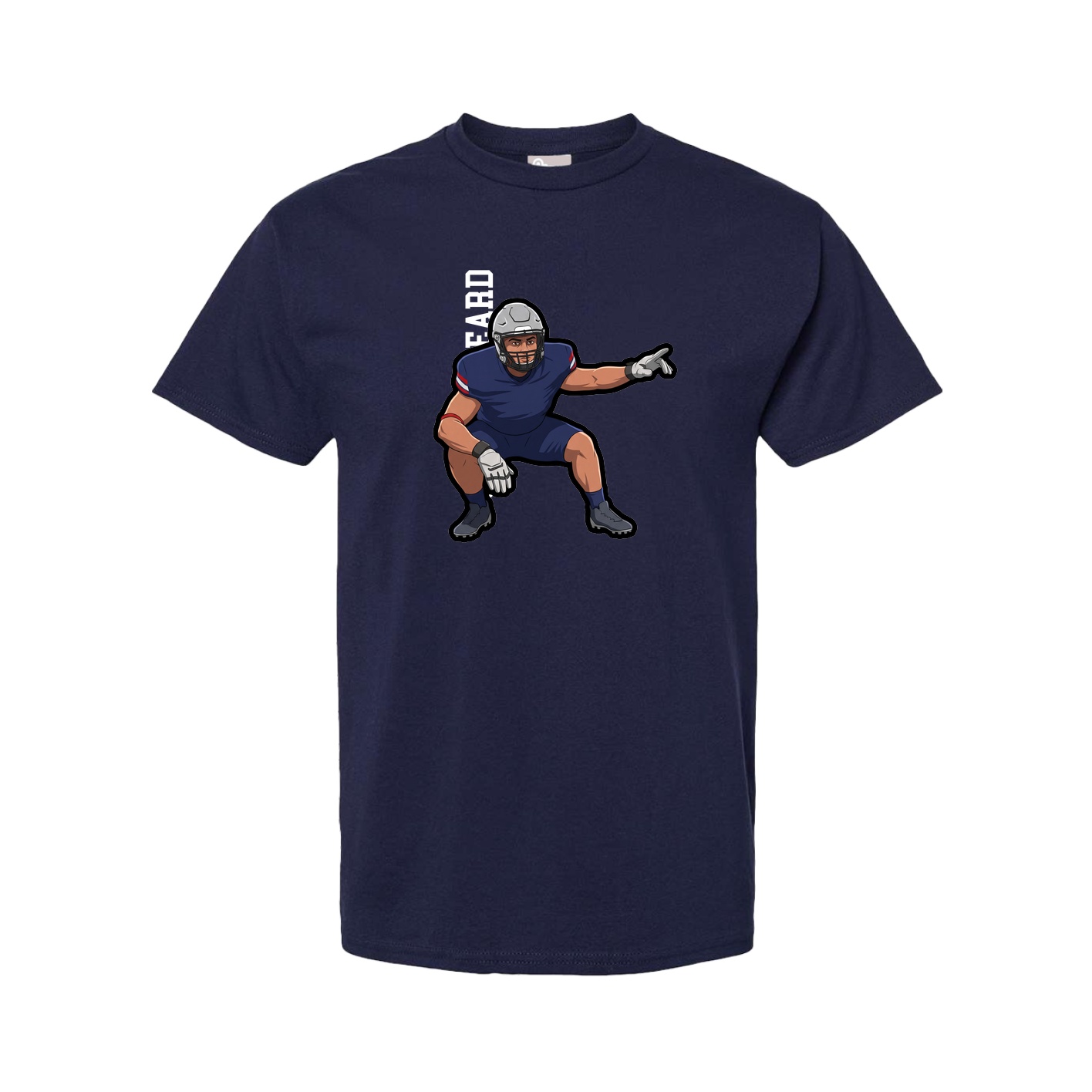 Tee — Name Vertical in Navy