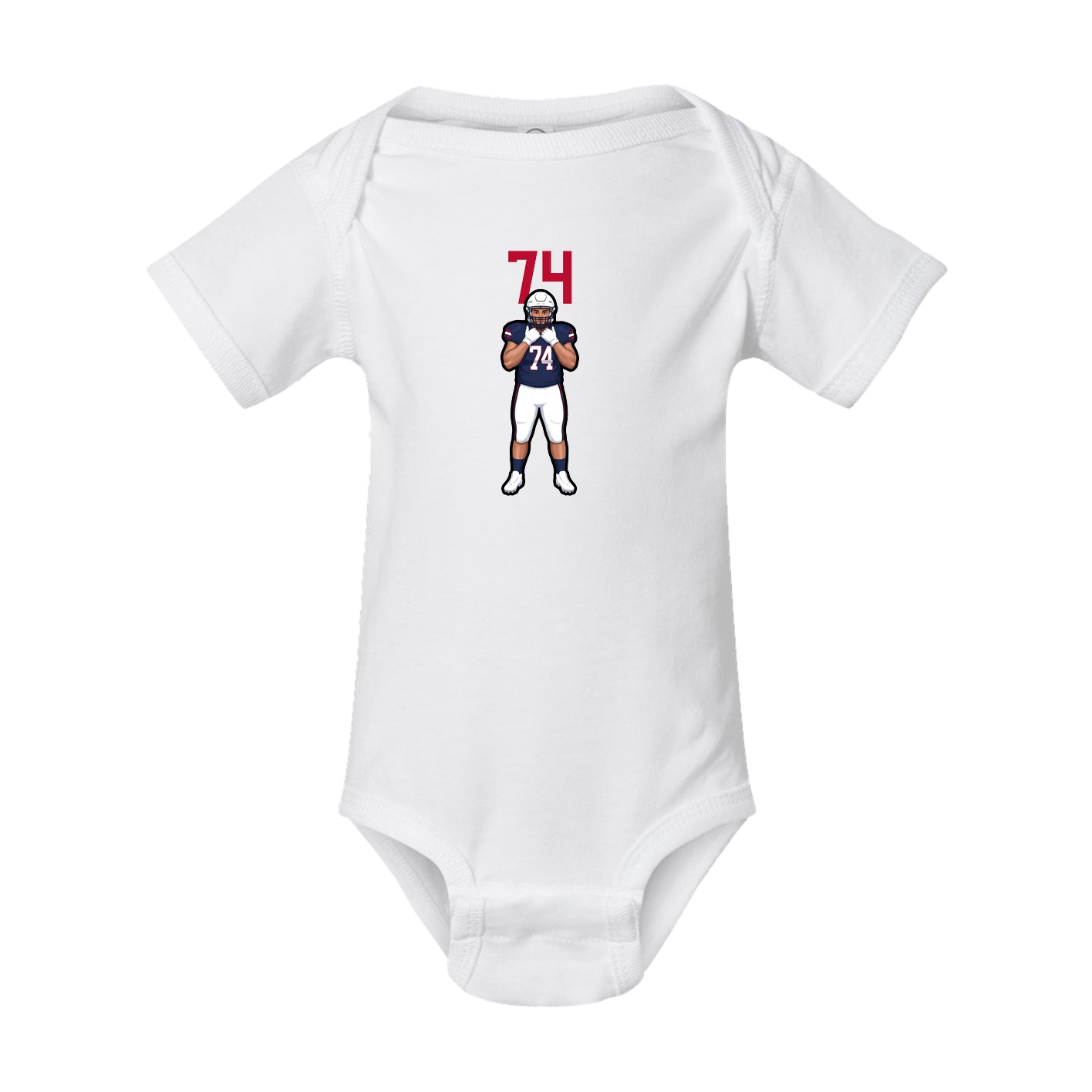 Baby Onesie — Number Top in White