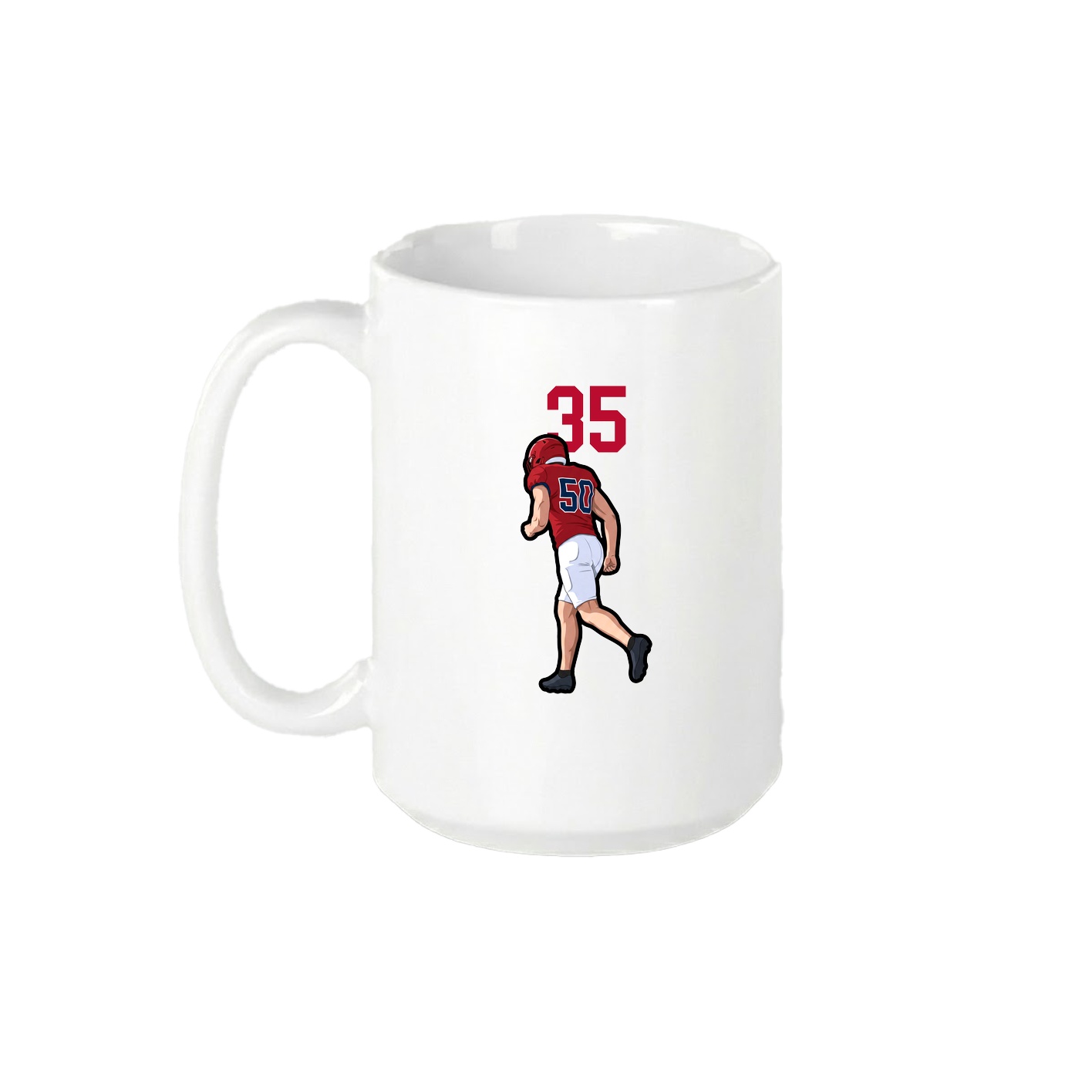 15oz Coffee Mug — Number Top in White
