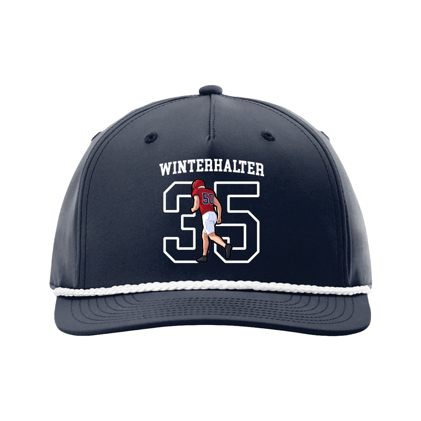 Five-Panel Classic Rope Cap — Shirsey in Navy