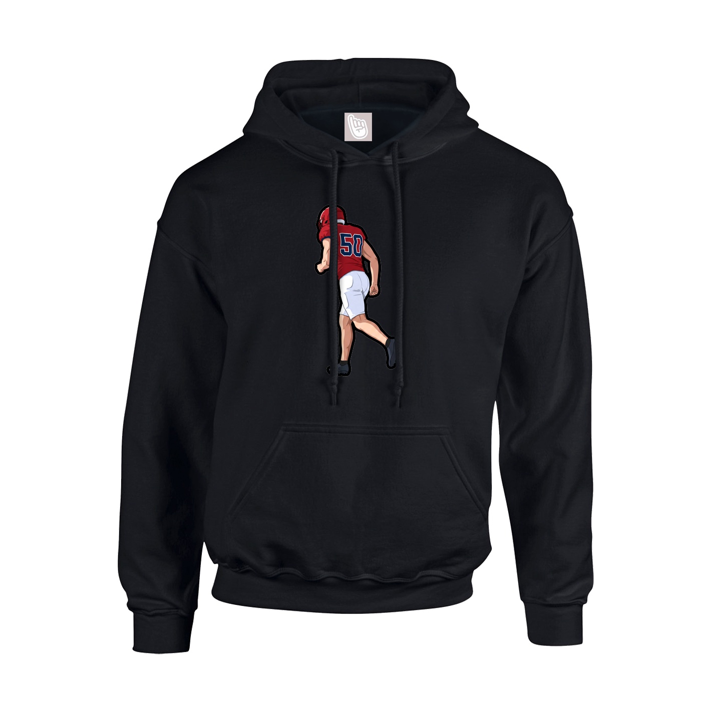 Youth Hoodie — Name Vertical in Black