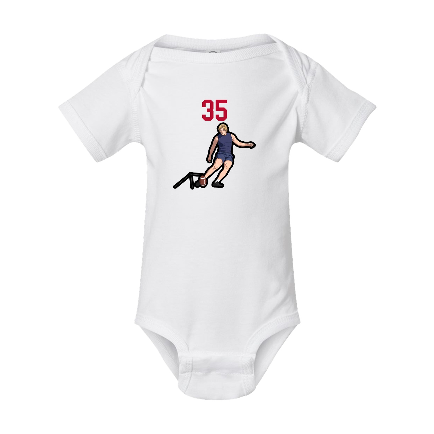 Baby Onesie — Number Top in White