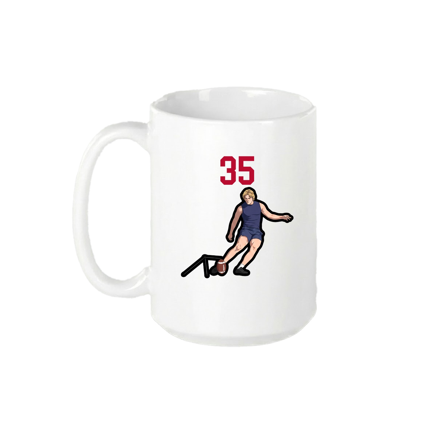 15oz Coffee Mug — Number Top in White