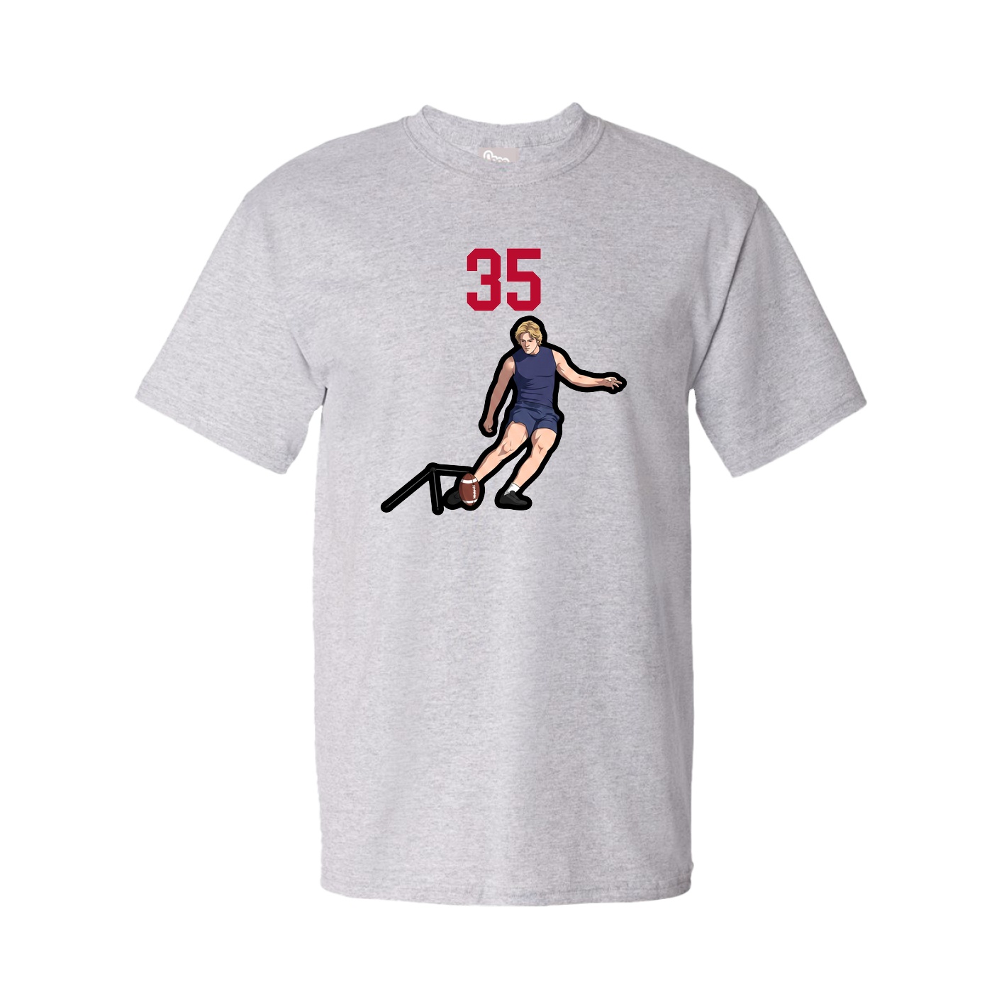 Youth Tee — Number Top in Grey