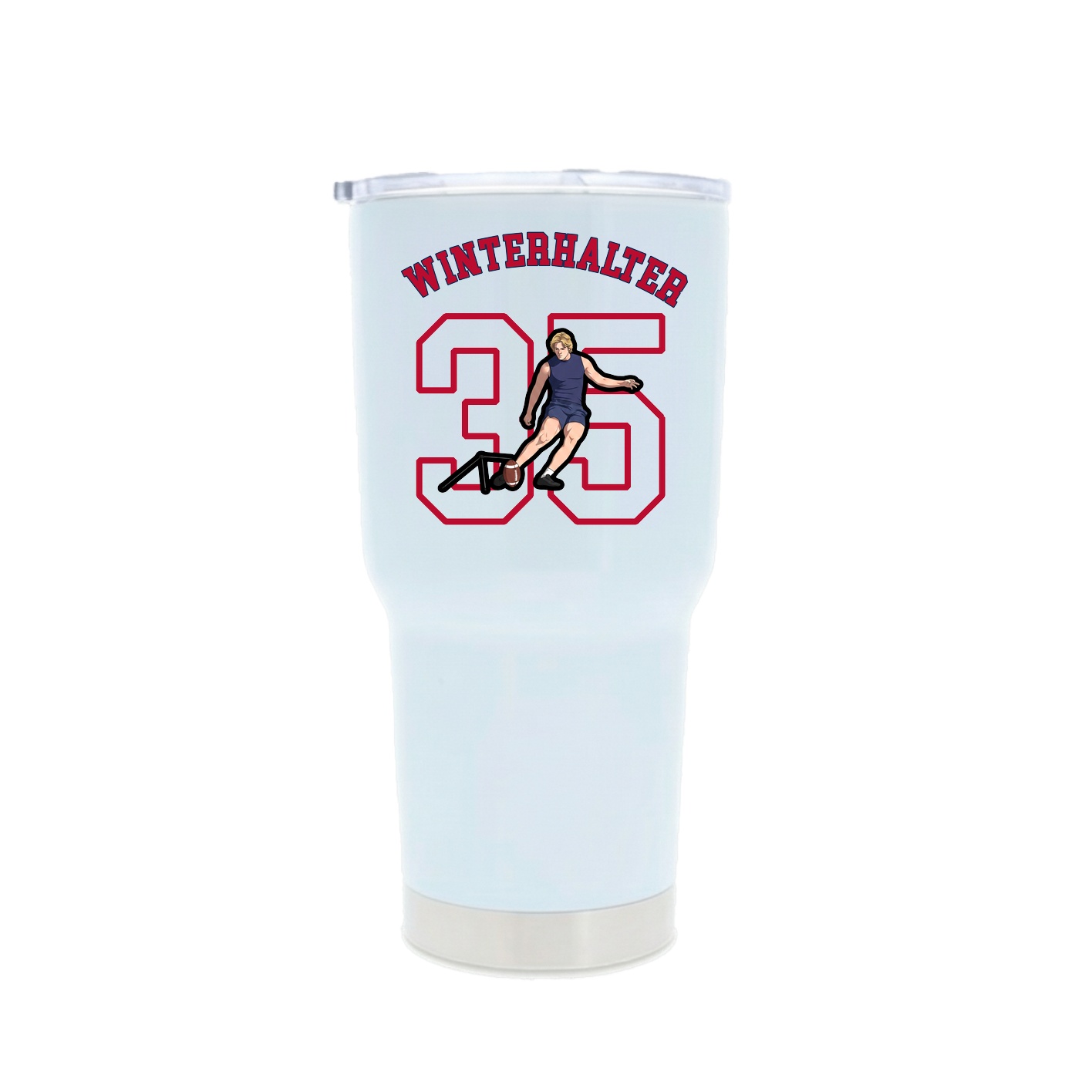 30oz Stainless Steel Tumbler — Shirsey Arch in White