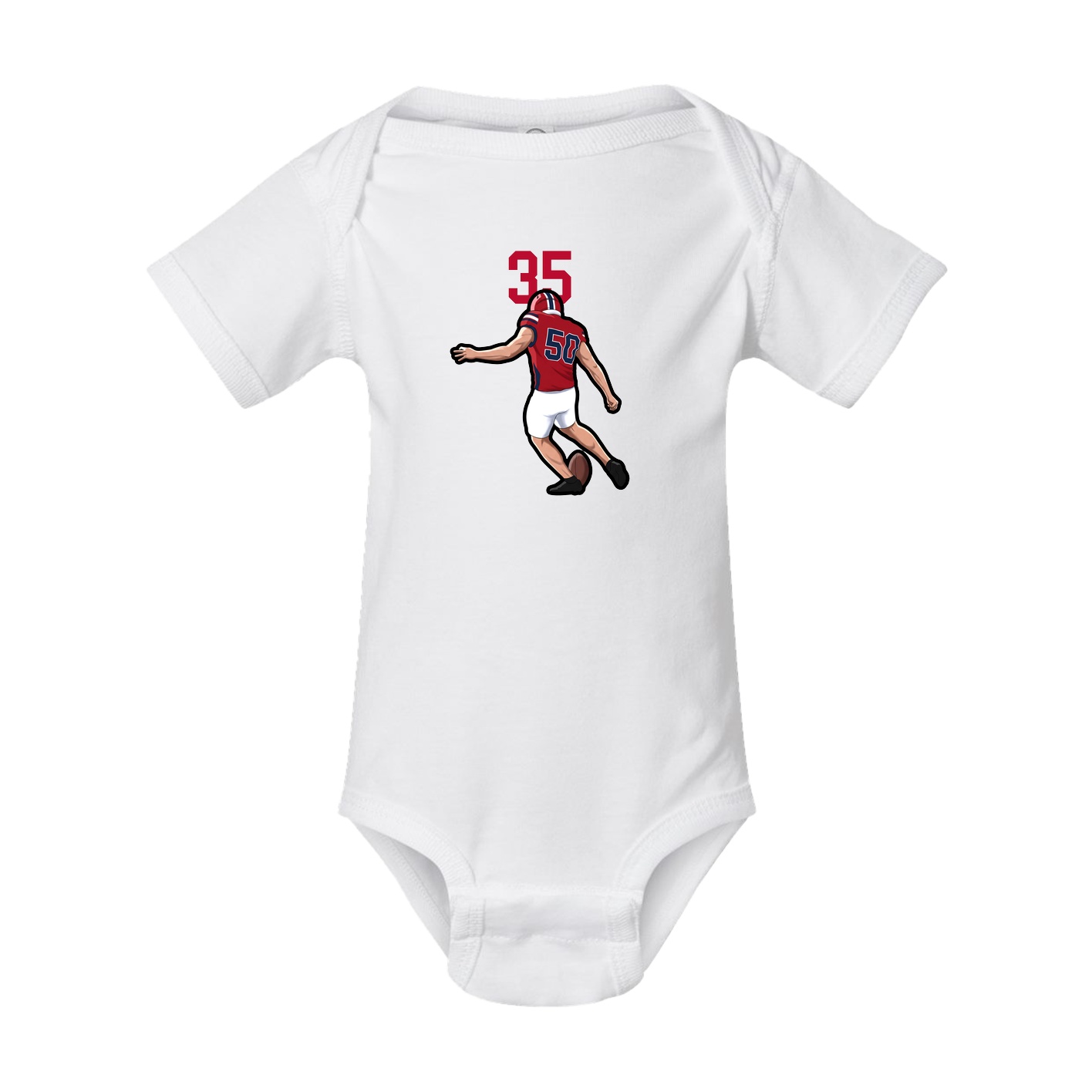 Baby Onesie — Number Top in White