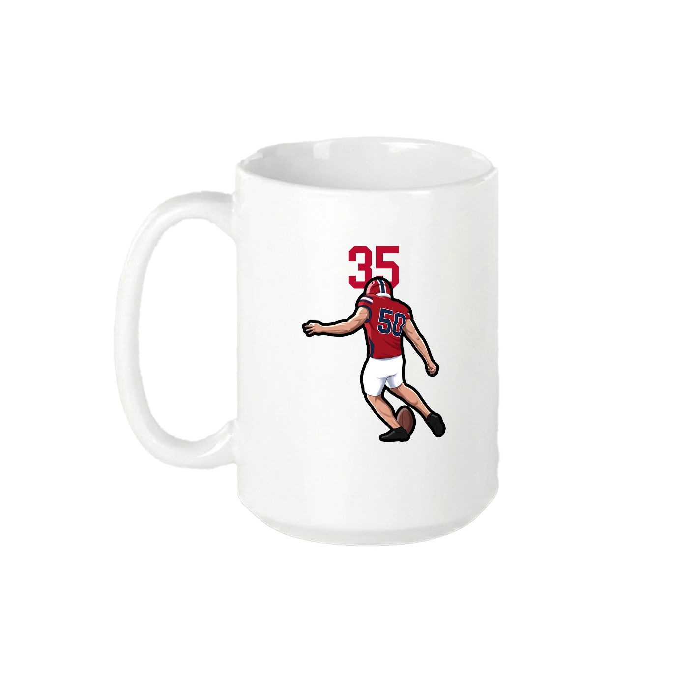 15oz Coffee Mug — Number Top in White