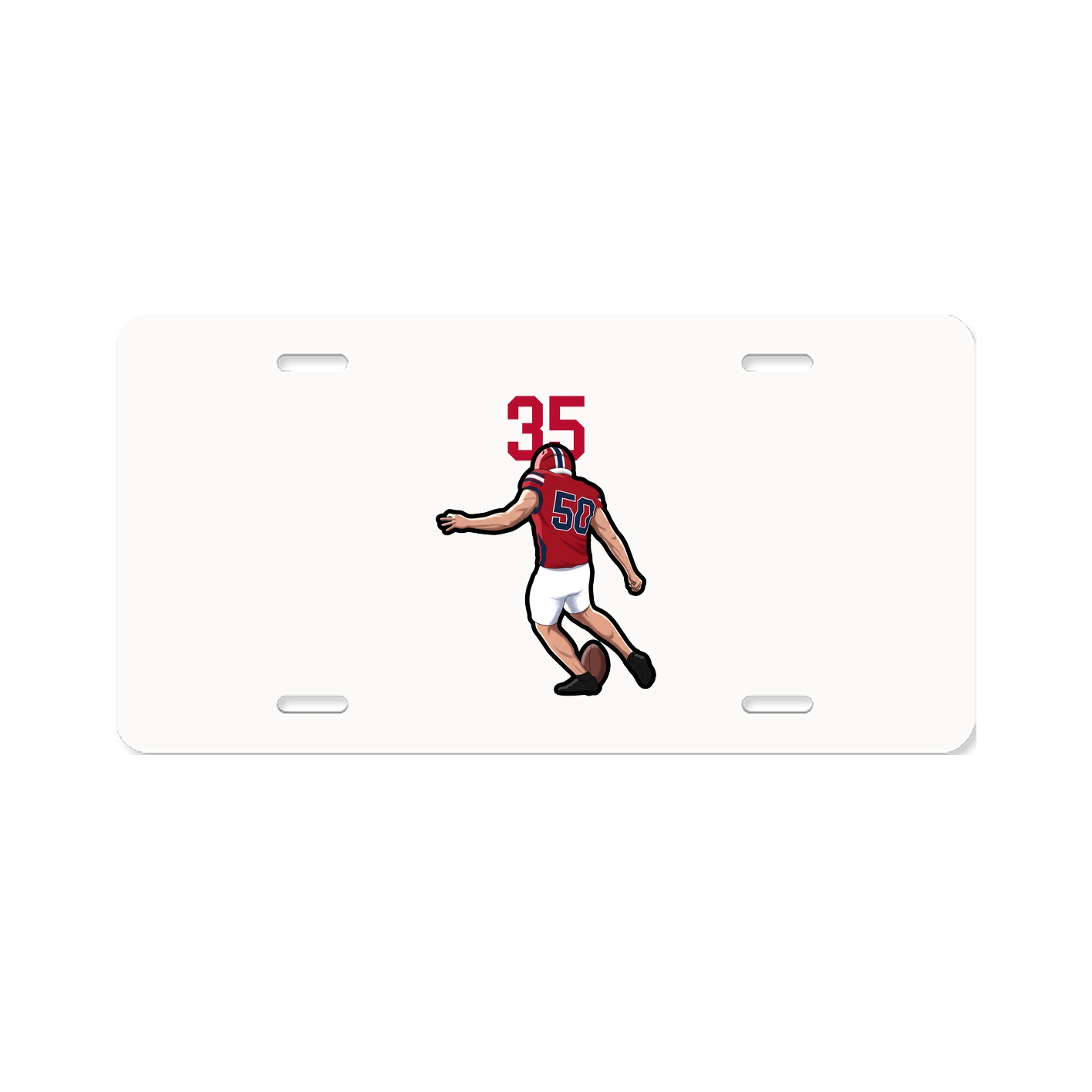 License Plate — Number Top in Classic