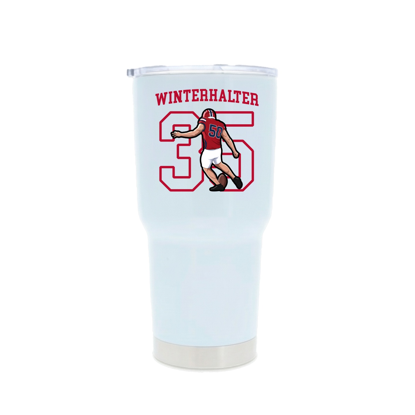 30oz Stainless Steel Tumbler — Shirsey in White
