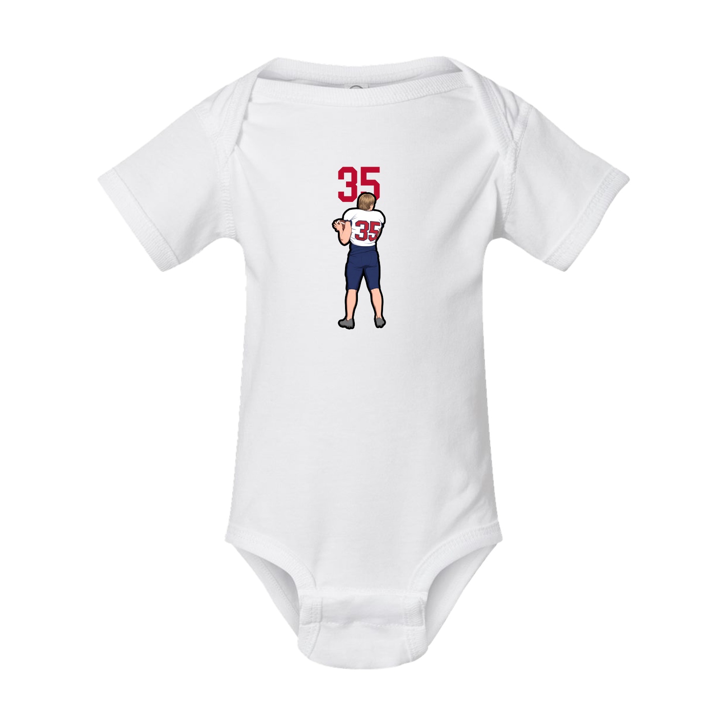 Baby Onesie — Number Top in White